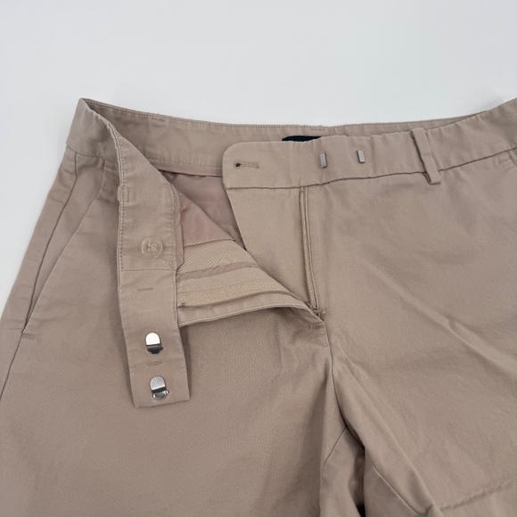 Ann Taylor Shorts Women 4 Beige Khaki Mid Rise Stretch Walking Casual Preppy - Picture 5 of 10